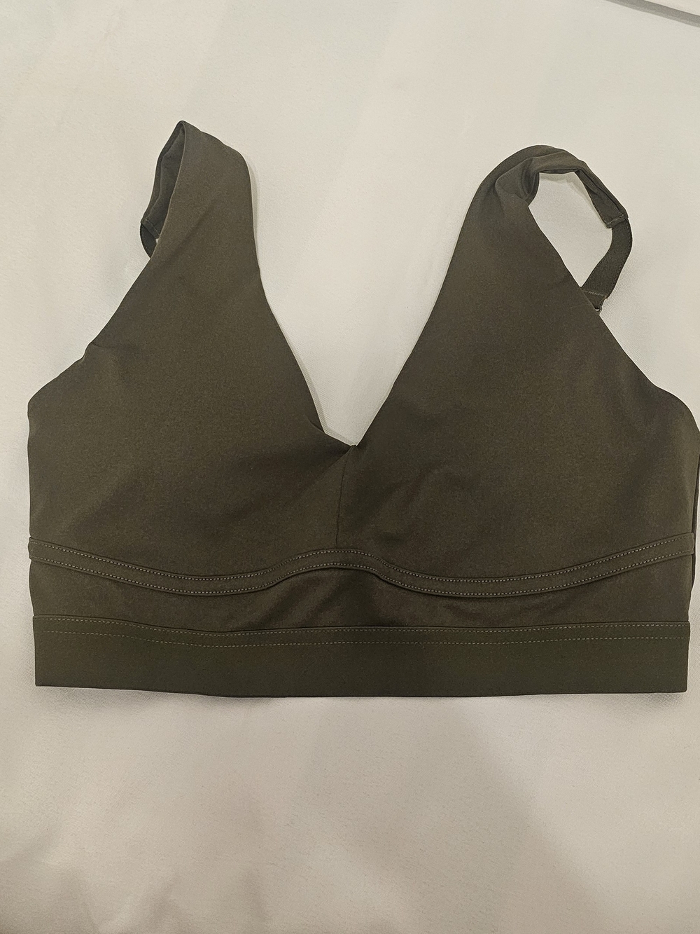 Fabletics Olive Sports Bra with Wide Underband